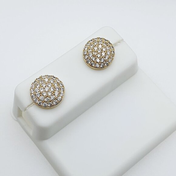 "14K Gold Plated Cubic Zircon Earrings,INUS1BR308 - Picture 6 of 9